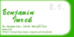 benjamin imrek business card